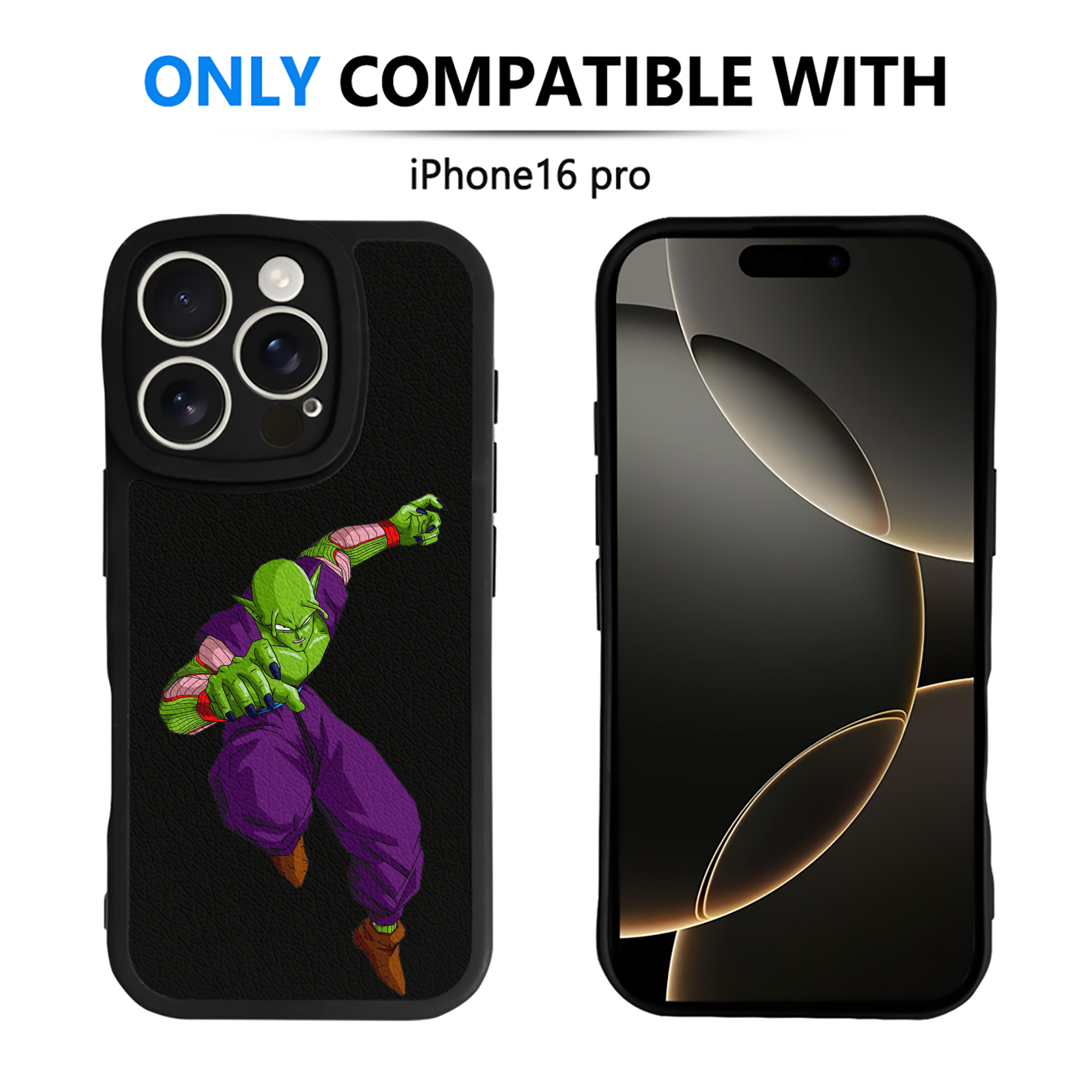 （画像用） ドラゴンボール ピッコロ DRAGON BALL Piccolo 【iPhone 16シリーズ対応】シリコンスマホケース（レザー調） 材質：シリコン